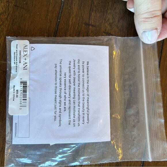 Alex + Ani Heart and Crystal Necklace Silver Chain New with Tags SKU: AA807223SS - Picture 6 of 7